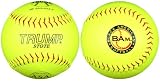 Trump&reg; MP-BAM-ASA-Y MP Leather Series - 12 Inch - ASA Approved - Yellow Leather Softball with Black American Softball Logo (Sold in Dozens)