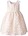 Blueberi Boulevard Girls' Lace Overlay Print Waist Dress