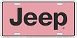 Jeep Pink License Plate