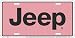 Jeep Pink License Plate