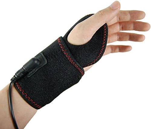 Cripple Idol Maxa Herbal Heated Wrist Brace Wrist Support Care Massager Relieve Wrist Pain Belt Support Fitness Belt (BLACK)