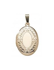 14K Gold Filled Oval Locket 1/2 inch x 3/4 inch