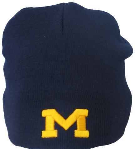 Men`s Michigan Wolverines Cuffless Knit Cap