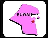 Decorated Mouse Pad with map, kuwait, geograpy
