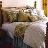 Traditions by Pamela Kline Mel Honey Bee Embroidered White on White Full/Qu ....