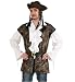 Pirat Jack Sparrow Piraten Oberteil Weste Herren Kostüm Gr L