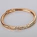 YAZILIND Jewelry Simple Design Rose Gold Plated Carve Diamante Crystal Charming Bangle Bracelet 2.2
