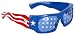 Dr. Peepers Patriotic Sunglasses (glasses only, hat offered separately) - One Size Adult