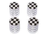 Checkered Flag Nascar Racing Valve Stem Caps - Aluminum