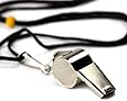 Crown Sporting Goods Stainless Steel Coach Whistle with Lanyard