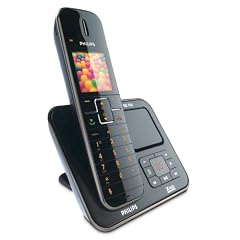 Philips SE7651B DECT Single ECO schnurloses Telefon mit Anrufbeantworter 60Min (Display- und Tastaturbeleuchtung, Voll-Duplex Freisprechen am Mobilteil, G�rtelclip)