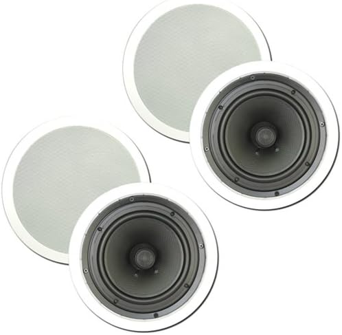 Theater Solutions New 8" In Ceiling Home Theater Speakers 2 Pair Pack 1000 Watts 2TS80C