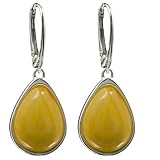 41vfukGsqZL. SL160  Baltic Butterscotch Amber and Sterling Silver Leverback Perfect Drop Earrings Reviews