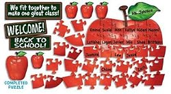 Teachers Friend TF-8001 Bullentin Board Set Welcome Apple Puzzle Guide
