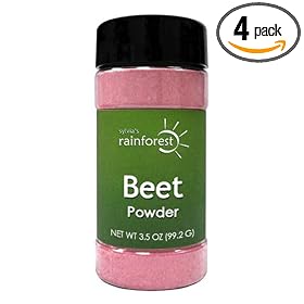 Sylvia's Rainforest Beet Powder, 3.5-Ounce Bottles (Pack of 4)
