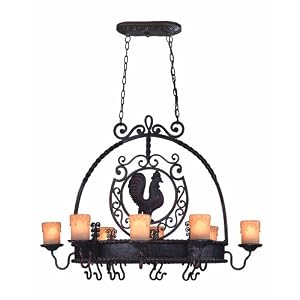 Savoy House 1-2307-8-25 Slate Pico De Gallo Traditional / Classic 8 Light Pot Rack from the Pico De