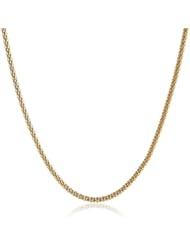 14k Italian Yellow Gold 2.50mm Popcorn Chain Necklace, 16"