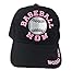 Aesthetinc Stone Bling Bling Baseball Soccer Basketball Football Sport Mom Cap (Baseball Black)