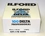 Ilford Delta Pro 100 Fine Grain Medium Speed, Black and White Film, ISO 100, 100' roll