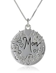 Sterling Silver "Mother Daughter Friend Mom" Two Charm Necklace, 18"