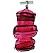 JAVOedge Pink Foldable Hanging Toiletry and Cosmetics Organizer with Zipper Pockets, Mesh Pouch + Bonus Drawstring Bag