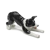 BORDER COLLIE Dog Ready 2 Pounce PUPPY MINIATURE New Figurine PORCELAIN Northern Rose R334