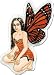 Nedda Artist Patch - Monarch Buttefly Wings Fairy