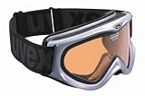UVEX F1 Polarized Ski Goggle,Silver Metallic Frame with  Polavision Lens