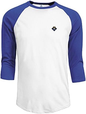 LBGN Men's 3/4 Sleeve 100% Cotton Baseball Corsairs Logo Blue L