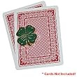 Lucky Four Leaf Clover Shaped Card Cover - Casino Supplies > Card Covers > Premium