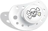Jolly Roger Pirate White Dummy Pacifier