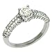 14k White 1.21 Ct Diamond Engagement Ring - Size 7.0