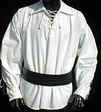 PIRATENHEMD BAUMWOLLHEMD PIRAT HEMD GR. S weiss 395