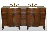 Antique Bathroom Vanity for Victorian Bath Double Sink Antique Vanity LUX-H-0169