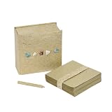 All Natural Handmade Matching Creme Notepad Stationary Set with Gift Box - Seashell Design by 