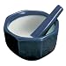 3 1/2" Octaganol 79C Porcelain Mortar & Pestle, Cobalt