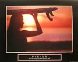 Womens Surfing Motivational Poster Surf Board Picture Vision Surfboard Art Print