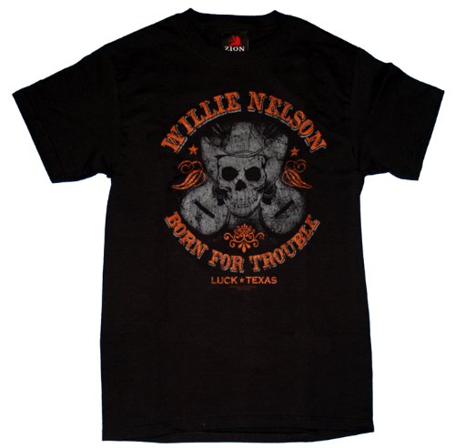 TS145 Willie Nelson Born for Trouble T-Shirt
