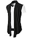 H2H Men's Shawl Collar Sleeveless Cardigan with No Button CHARCOAL US S/Asia M (KMOCASL01)