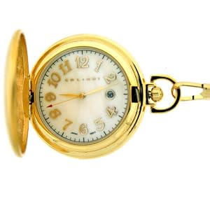 Colibri Gold Tone Pocket Watch with Mother of Pearl Dial PWS002006Y