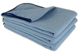 1 Blue Waffle Weave Drying Towel, 24 x 29 inches