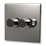 BLACK NICKEL 2 GANG 2 WAY 500 WATT DIMMER SWITCH C356BNB