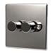 BLACK NICKEL 2 GANG 2 WAY 500 WATT DIMMER SWITCH C356BNB
