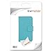 kwmobile Elegant synthetic leather case for the Huawei Ascend Y300 with magnetic fastener and stand function in light blue