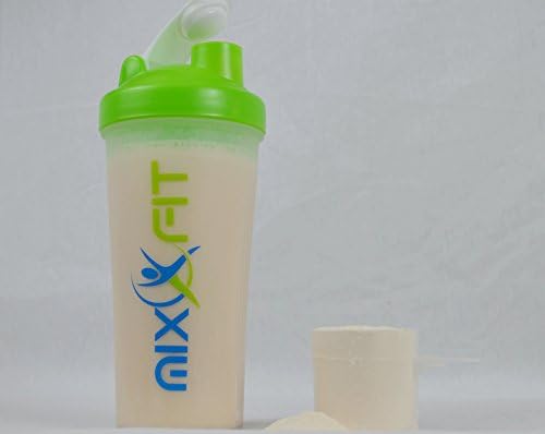 Mixxfit Protein Shaker Bottle Clear See-through Water Bottle. Large 20 Oz Capacity. Great for Bodybuilders, Athletes and Health Conscious People on the Go. Ideal Solution When Mixing Supplemental Pre or Post-Workout Health Drinks and Shakes.