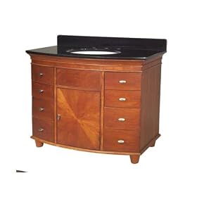 Westport Bay 5950-3600-1090 36-Inch Vanity with Black Granite Top, Jessamine by Westport Bay
