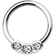 Silver 925 Clear Austrian Crystal Closure Ring