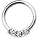 Silver 925 Clear Austrian Crystal Closure Ring