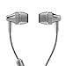 Headphones, Metal Earbuds Bass In Ear Earphones Stereo Cell Phone Headset with Microphone & Remote Control for Apple iPhone iPod iPad Samsung HTC LG Android Smartphones MP3 Plays (Grey)