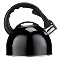 Funkey Kitchen Whistling Black hob kettle 2.5 Litre